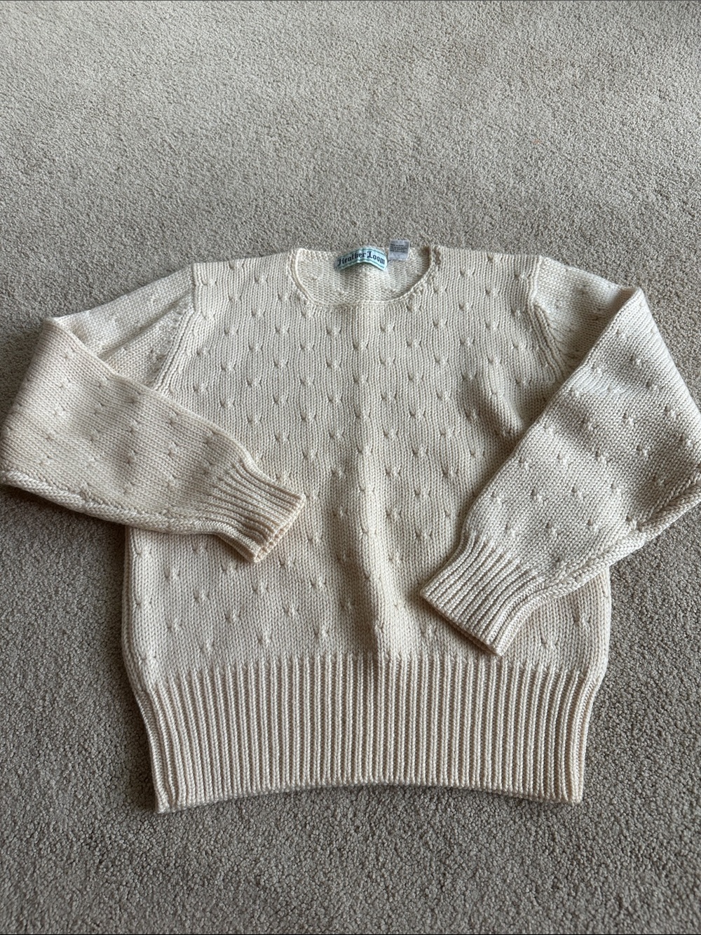Heather loom wool sweater